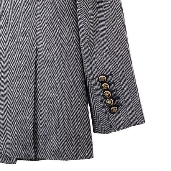 VERONICA BEARD Size 0 NWT Oria Dickey Jacket Blue White Herringbone Blazer - Picture 8 of 15